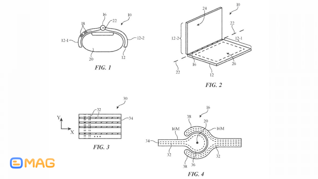 طرح مفهومی patent reinforced and slim hinge by Apple