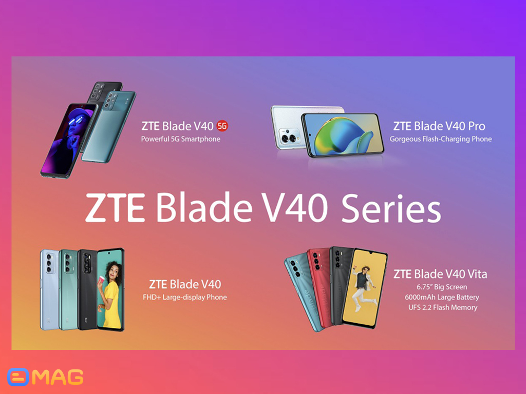 Four ZTE Blade V40 phones