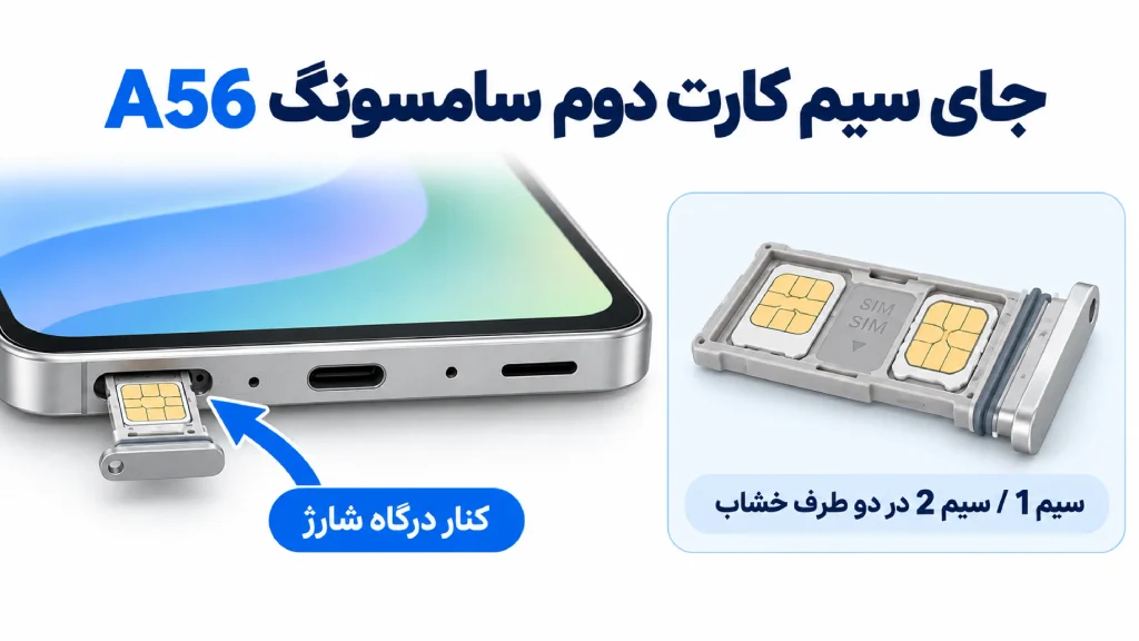 جای سیم کارت دوم سامسونگ A56 کجاست؟