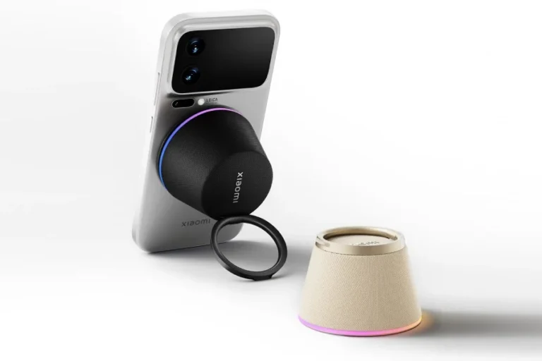 اسپیکر بلوتوثی مغناطیسی شیائومی با پایه گوشی و نور RGB عرضه شد